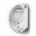 Vasca da bagno ovale in acrilico bianca 150 x 100 x 50cm con idromassaggio