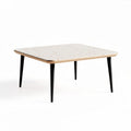 Tavolino quadrato in legno con superficie decorativa 75 x 75 x 40cm